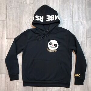 Members Only Panda Only Embroidered‎ Pullover Hoodie Men's Small Kangaroo Pocket